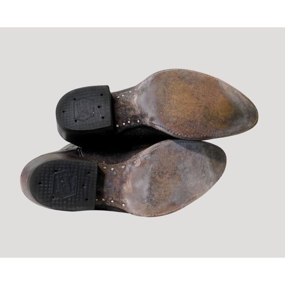 Tony Lama Vintage Leather Cowboy Boots Mens Size 9 EE Brown Western Style H4165 - Picture 10 of 12